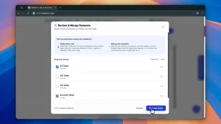 Combining two sheets into a new merged tab in DataSort