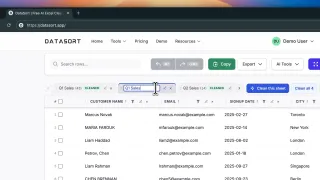Renaming a sheet and dragging it to a new position in DataSort